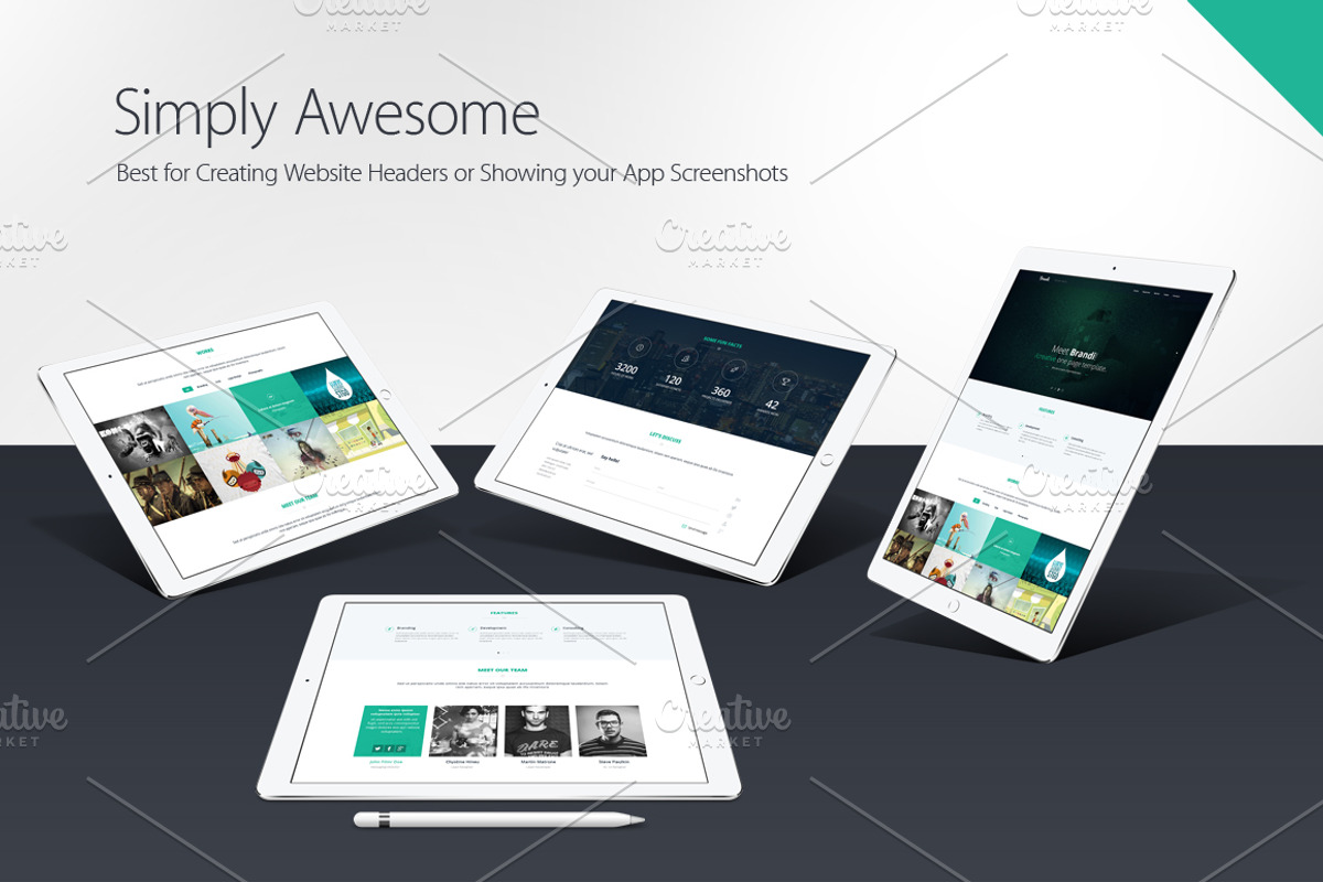 iPad Pro Mockups, an iPad Mockup by ydlabs (Photo 2 of 4)