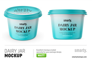 Dairy Jars Mockup