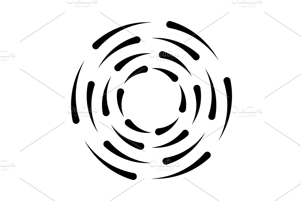Halftone speed lines circle, an Illustration by Things for designers