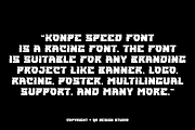 Konpe Speed - Racing Car Font, a Sans Serif Font by QR Design Studio (Thumbnail 3 of 12)