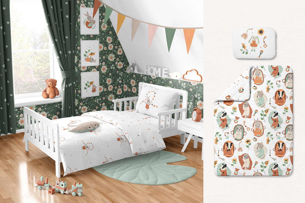 Baby Rabbit Illustrations Set, an Animal Illustration by OxanaTally (Photo 9 of 13)