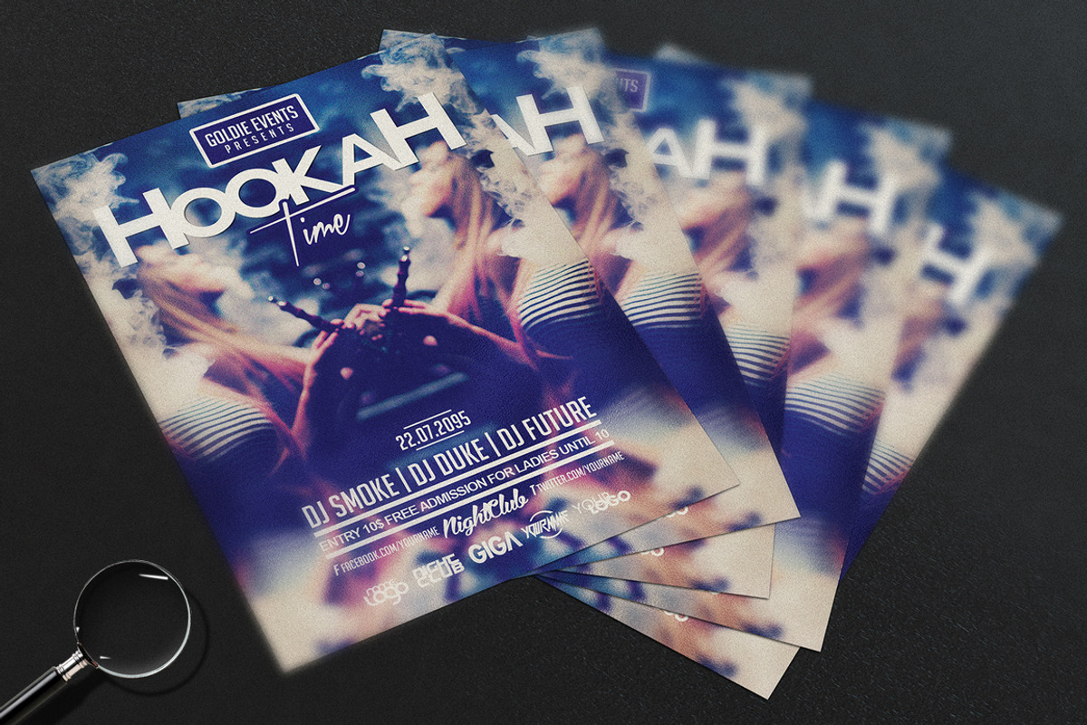 Hookah Chill Time | Flyer Template, a Flyer Template by GIGA-TEMPLATE (Photo 5 of 9)