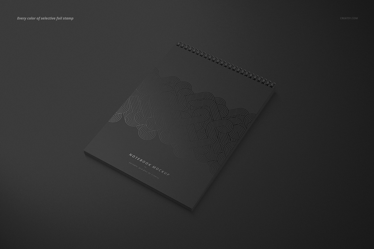 A4 Vertical Spiral Notebook Mockup, a Stationery Template by creatsy5 (Photo 8 of 12)