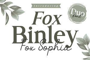 Fox Binley And Fox Sophia Duo Font