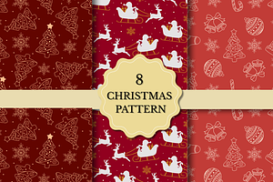 Christmas Seamless Patterns #1, a Pattern Graphic by wind mill