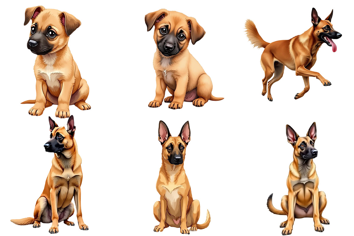 Breeds of Winter Dog Clipart Bundle, an Illustration by DreamArtGraphic (Photo 3 of 4)