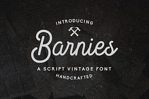 Barnies – Handcrafted Vintage Script, a Script Font by Typefactoryco
