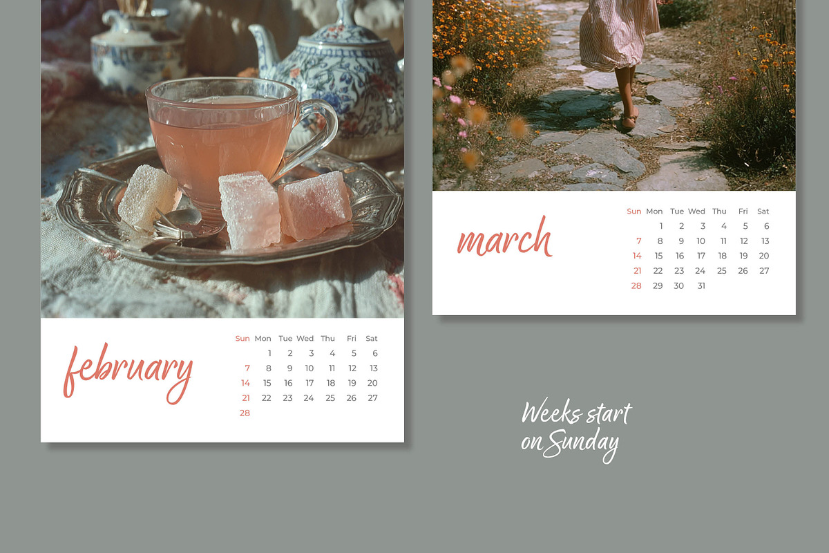 2027 Desk Calendar Template, a Stationery Template by R-studio (Photo 2 of 8)