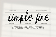 Simple Fine - Script Handwritten, a Handwritten Font by Lettermine (Thumbnail 1 of 10)