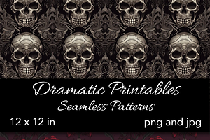 Gothic Skull Digital Paper