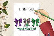 Preppy Mardi Gras Y'all Png, an Illustration by Creative Art (Thumbnail 2 of 6)