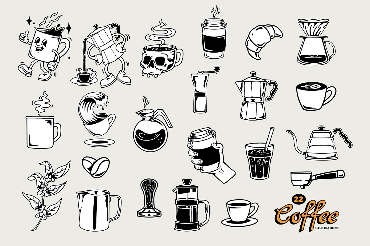 Coffee Illustrations, a Food Illustration by cd-design.co (Photo 2 of 7)