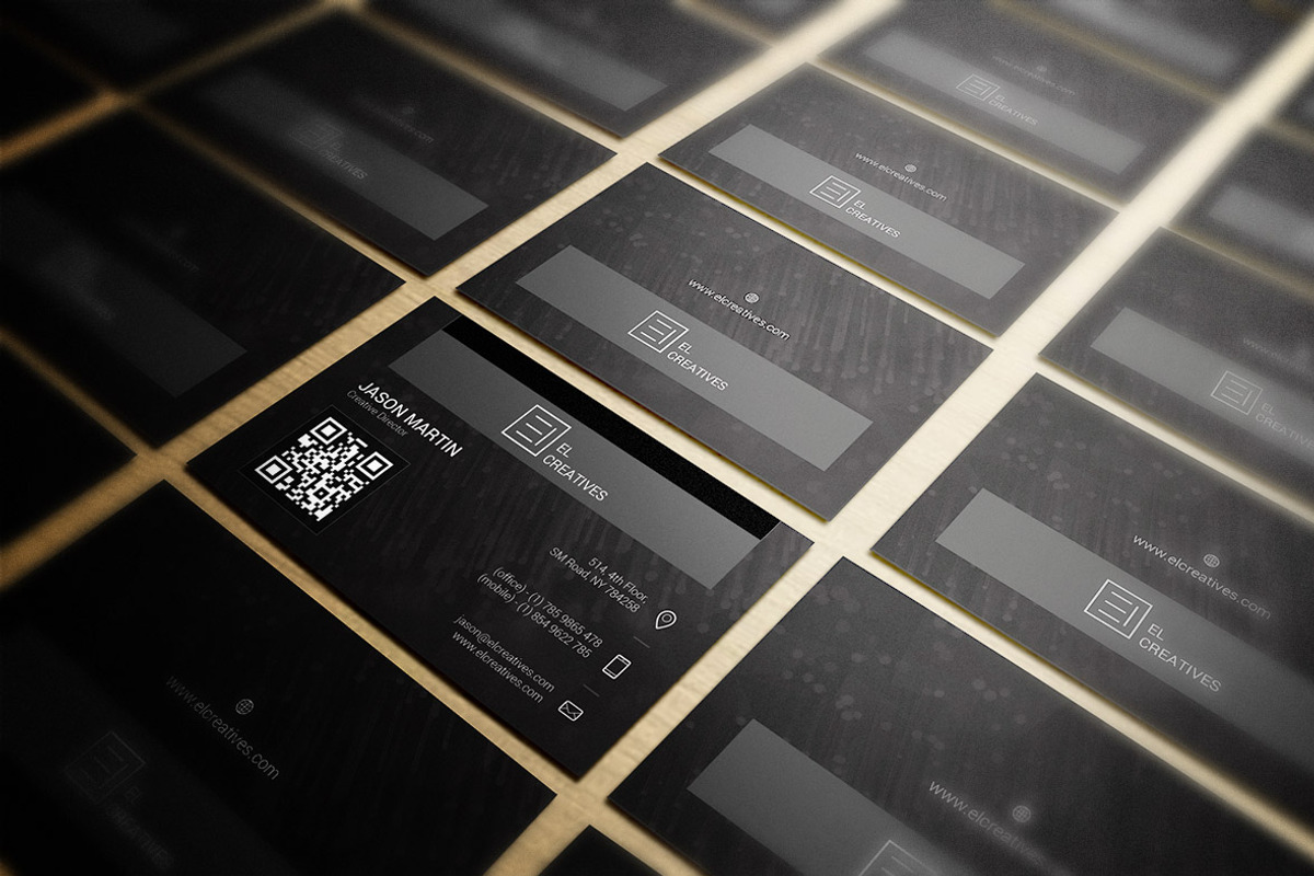 Creative Dark Dotted Business Card, a Business Card Template by bouncy (Photo 2 of 4)