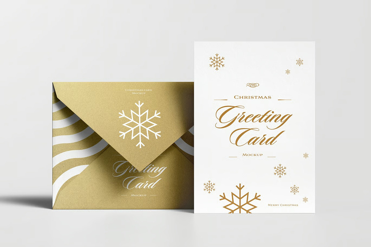 Greeting Card Mock-up, an Advertising Mockup by zippypixelstudio (Photo 13 of 14)