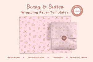 Bakery Wrapping Paper Template, a Stationery Template by Hell Yeah Designs