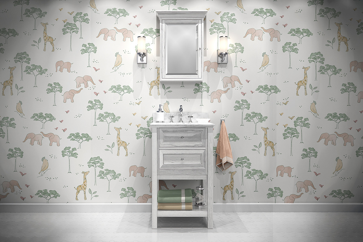 Cute Safari Animals Seamless Pattern, a Pattern Graphic by StudioGlouna (Photo 2 of 6)