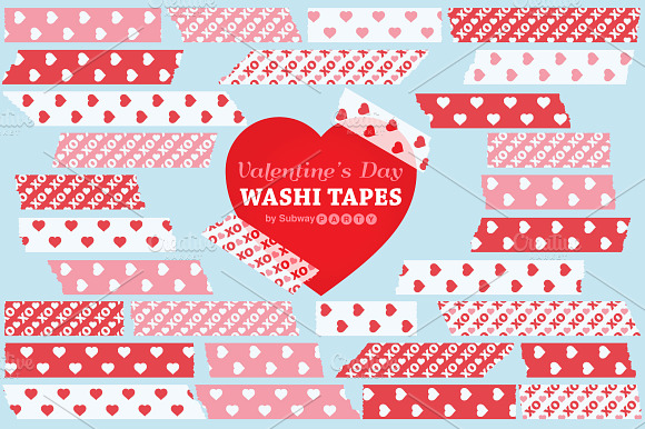 Valentine Pink & Red Washi Tapes preview 2