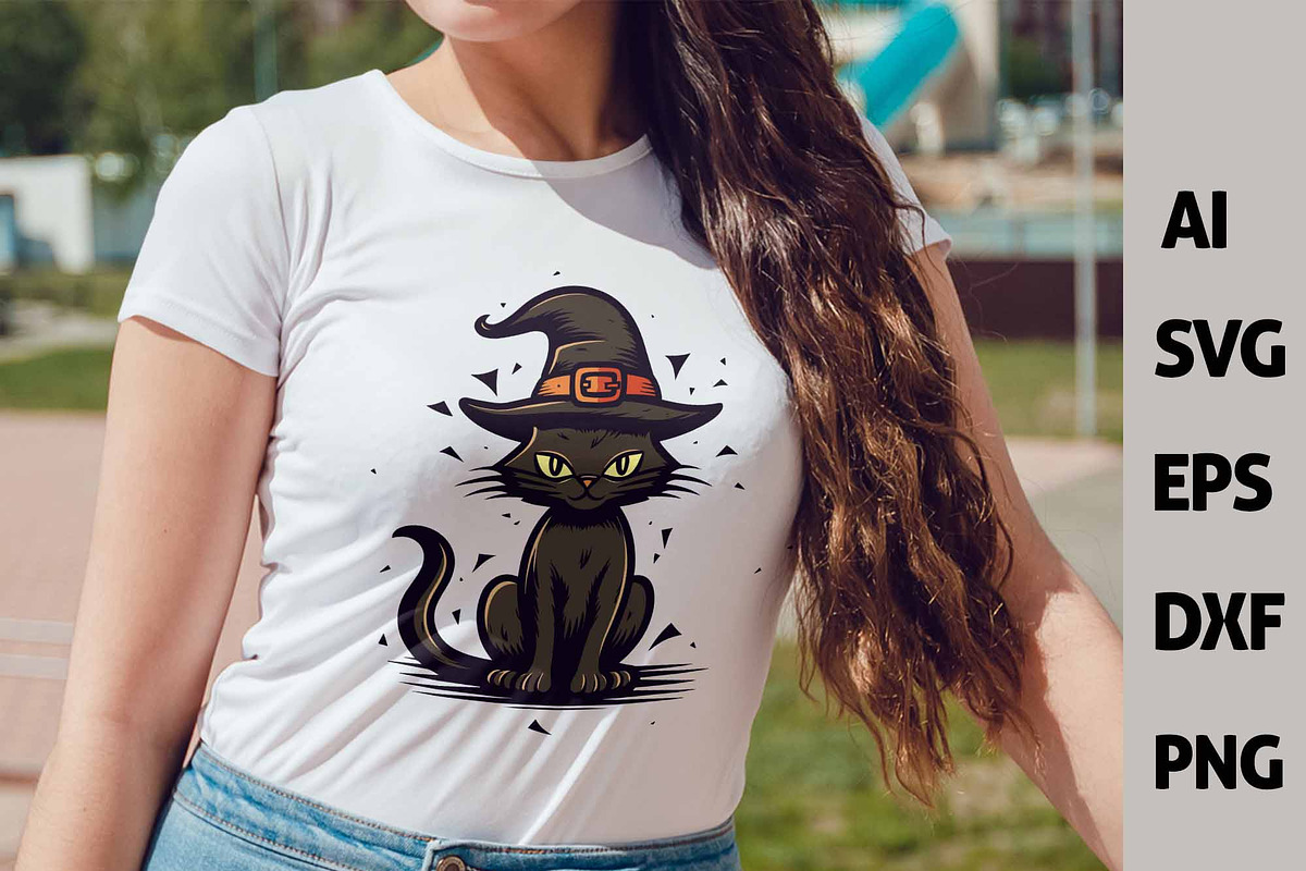 Spooky Halloween Cat Vector Clipart, a Seasonal Illustration by ARTify Illustrations (Photo 5 of 10)