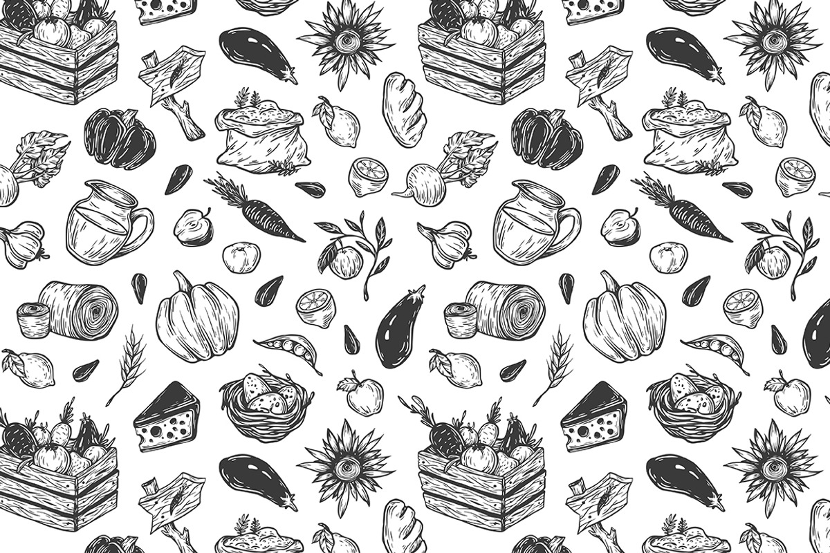 Organic Farming. Fresh market., an Illustration by Olga Olmix (Photo 6 of 7)