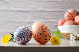 Decorated Easter Eggs with Dandelions, a Holiday Photo by Davizro's Market