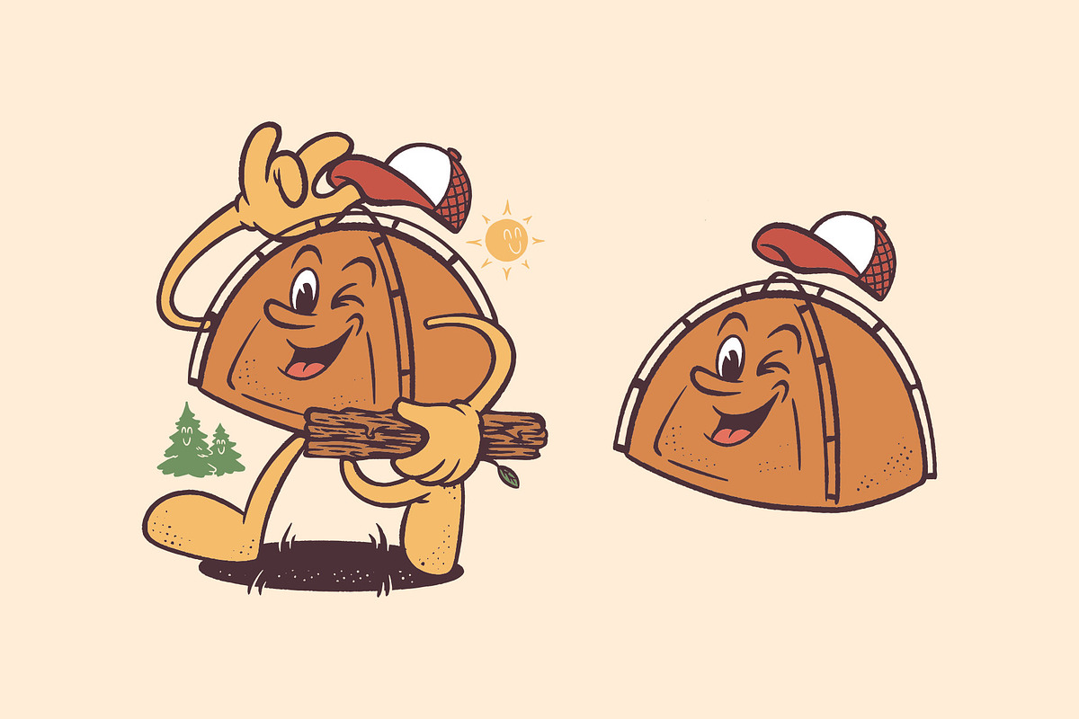 Friendly Outdoor Mascot Characters, an Object Illustration by MovinkGraphicStudio (Photo 3 of 15)