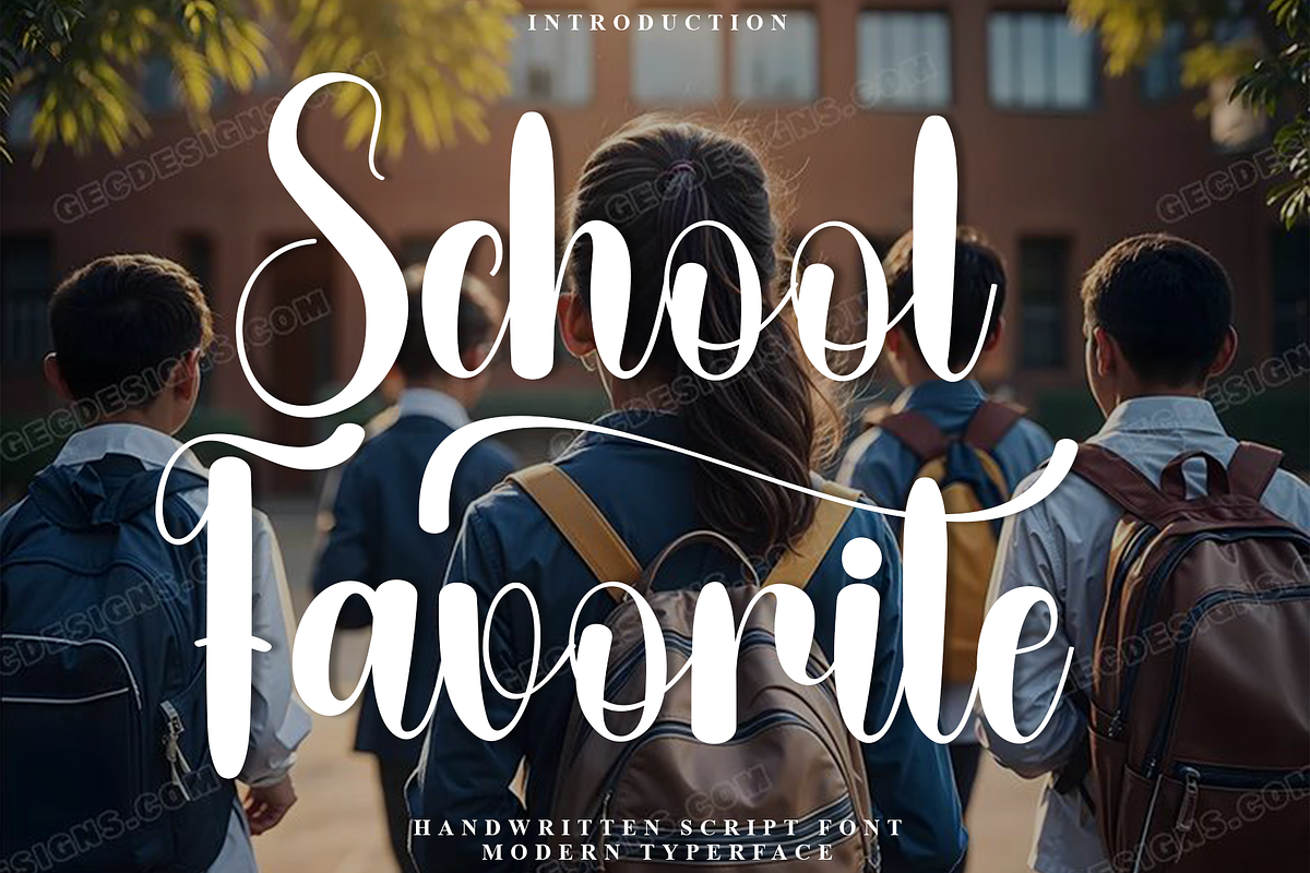 School Favorite, a Font by FreshTypeINK (Photo 1 of 8)
