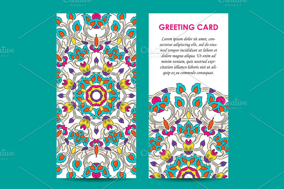 Mandala greeting cards set, a Card Template by Iryna Denysova (Photo 9 of 9)