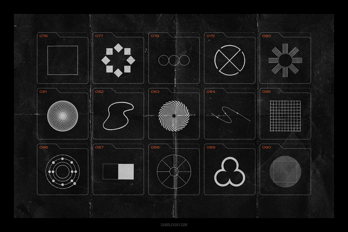 150 Geometric Distressed Shapes, an Object Graphic by Samolevsky (Photo 11 of 18)