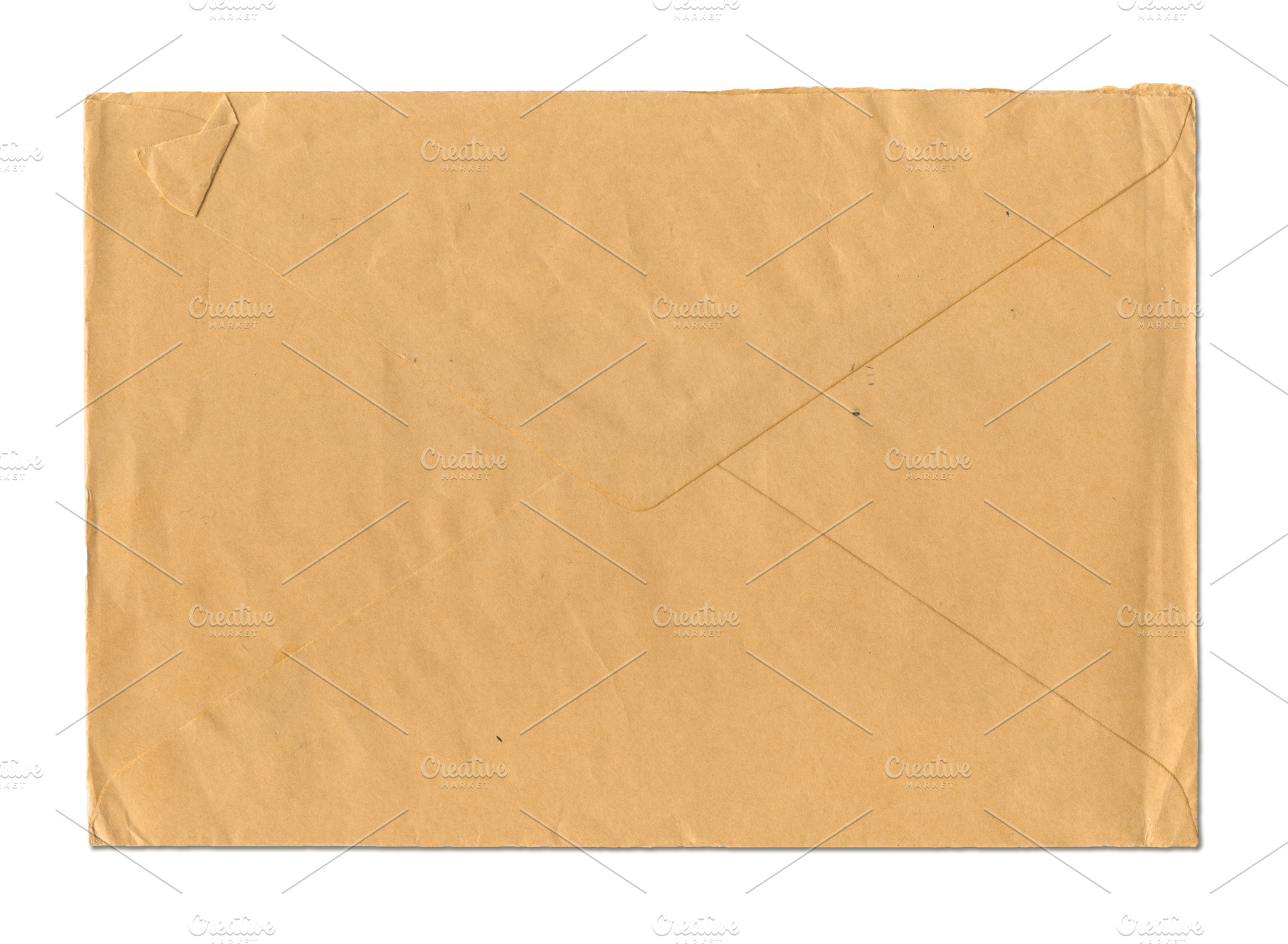 Aged envelope with fold isolated on white, a Background Photo by GoodGoods