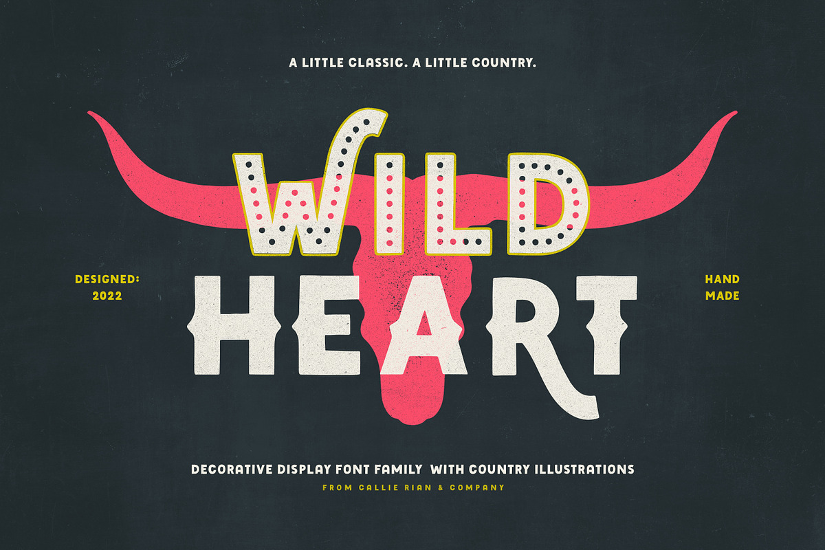 Wildheart | Font Family + Elements, a Font by Callie Rian & Co. (Photo 1 of 17)