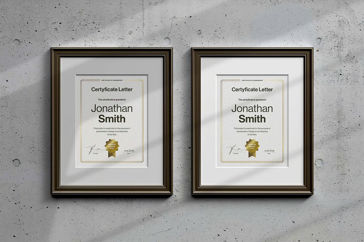 Letter Certificate Partout Mockup, an Advertising Mockup by Se٧enStudio (Photo 3 of 9)