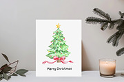 Watercolor Merry Christmas Clipart, a Seasonal Illustration by SvetaArtStore (Thumbnail 5 of 6)
