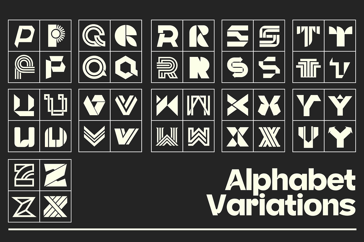 Letter Logo Template Vol 3, a Solid Icon by Tekuni (Photo 11 of 12)