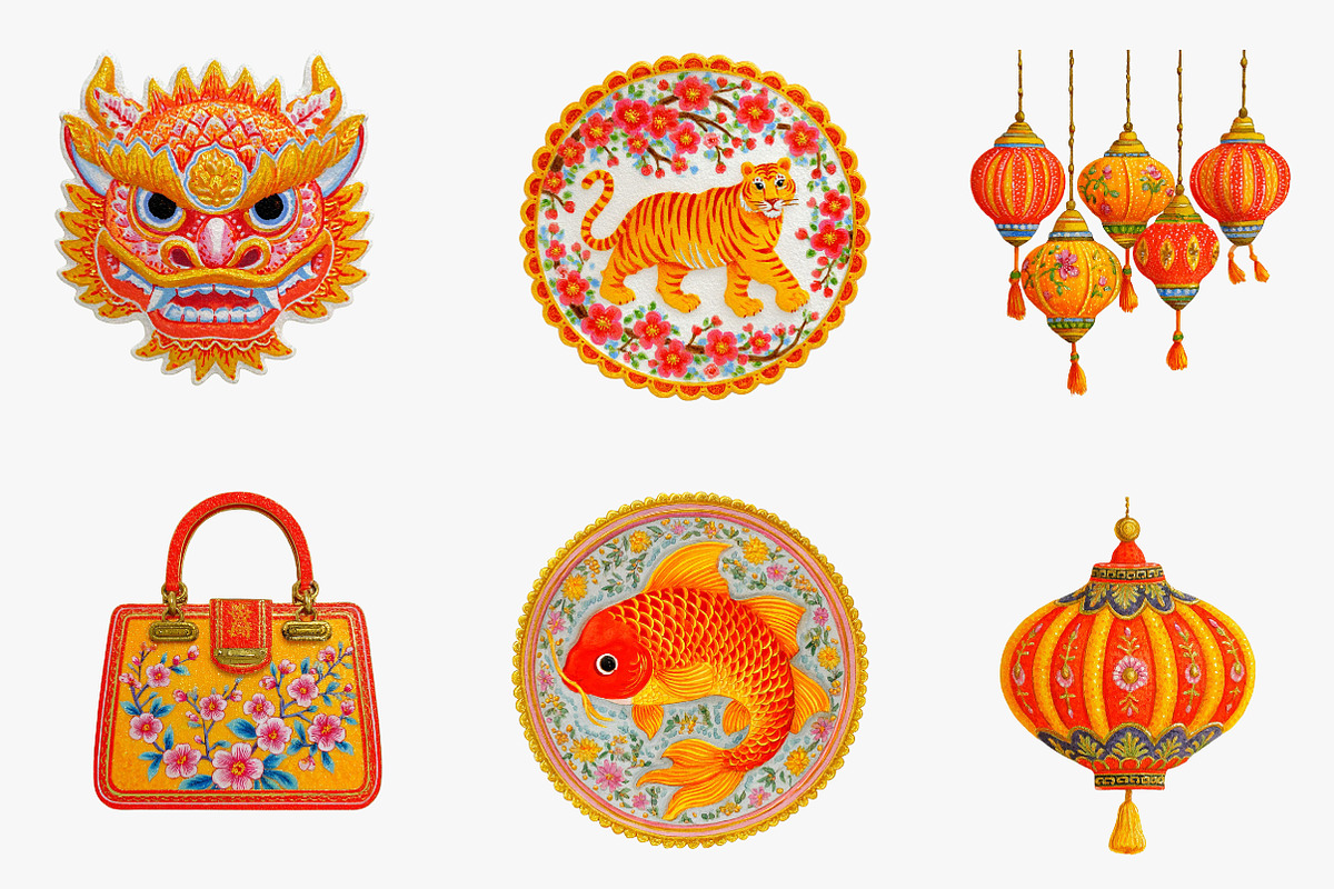 Chinese New Year Clipart, an Illustration by CreationArt (Photo 4 of 6)