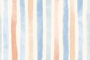 Seamless pattern, hand painted watercolor vertical striped patte, a Pattern Graphic by Studio ANNA