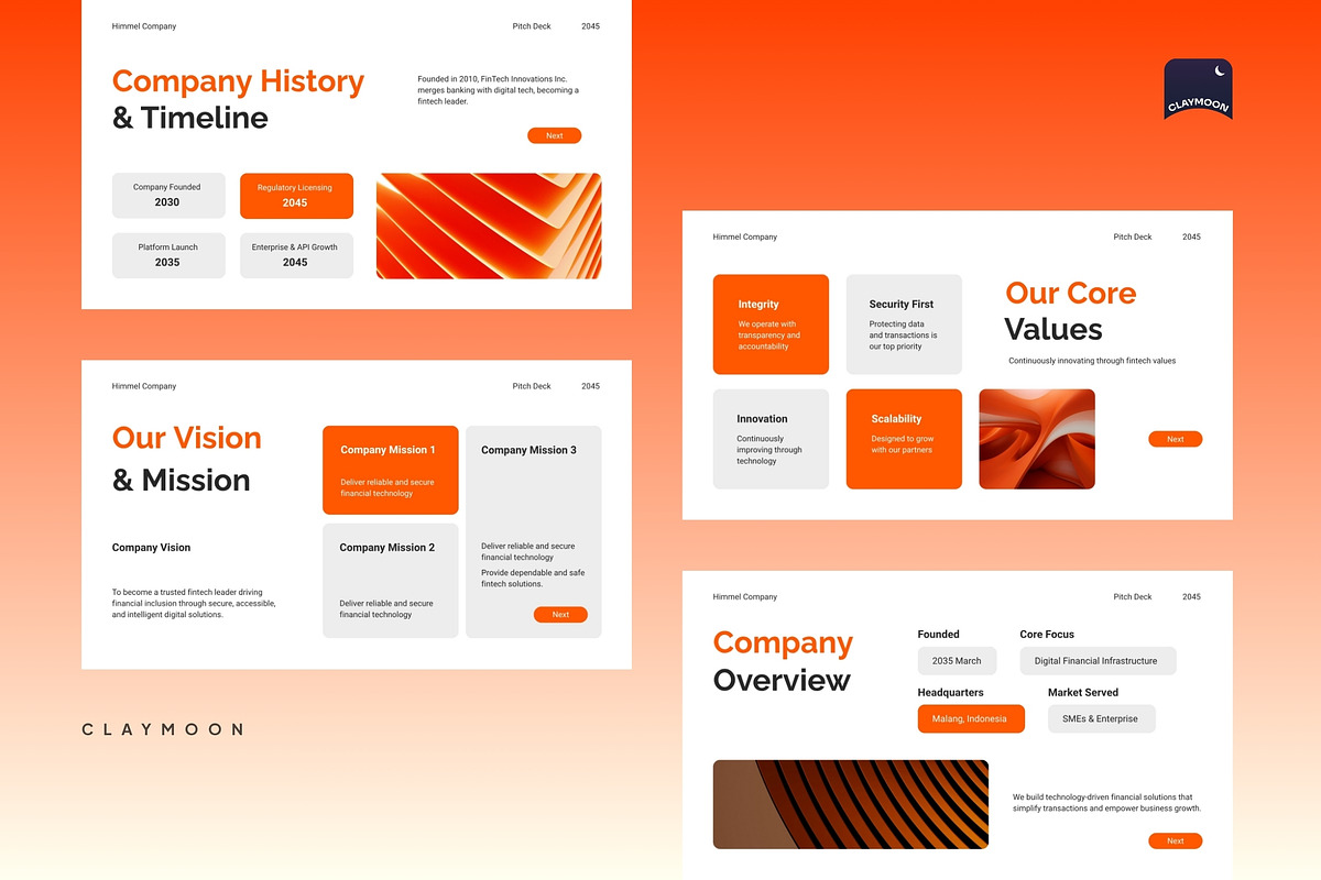 Digital Fintech Pitch Deck, a Presentation Template by Claymoon Lab (Photo 3 of 7)
