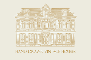 Hand drawn Vintage Houses, a Decorative Illustration by dariikos