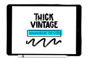 Vintage Procreate Monoline Brush, a Brush Add-On by Blue Strawberry Studio (Thumbnail 1 of 6)