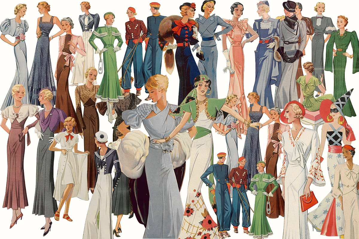 90+ Vintage Fashion Ladies Clipart, a Person Illustration by Lilithcollageart (Photo 1 of 12)