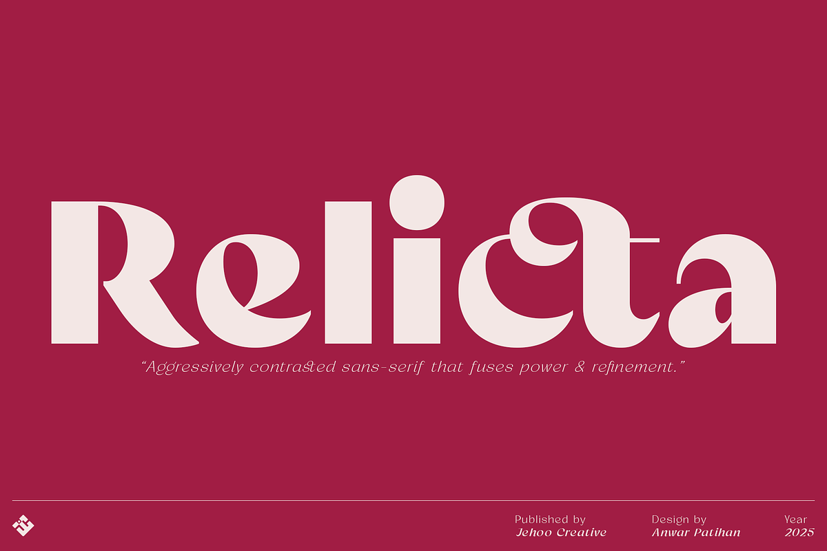Relicta - Elegant Contrast Typeface, a Font by Jehoo Creative (Photo 1 of 11)