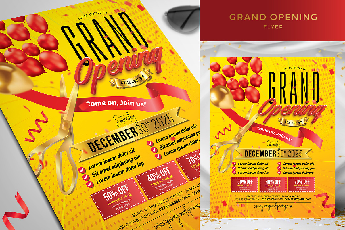 Grand Opening Flyer, a Flyer Template by Aarley Kaiven (Photo 2 of 2)