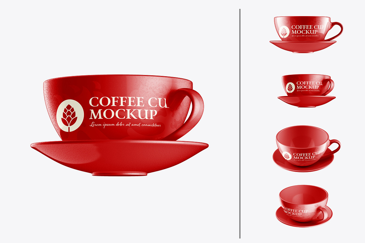 Coffee Cup Mockup, an Advertising Mockup by OneVectorStock (Photo 1 of 13)