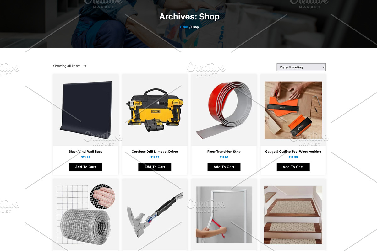Building & Construction Tools Store, a WordPress Template by HasnainDEV (Photo 3 of 5)