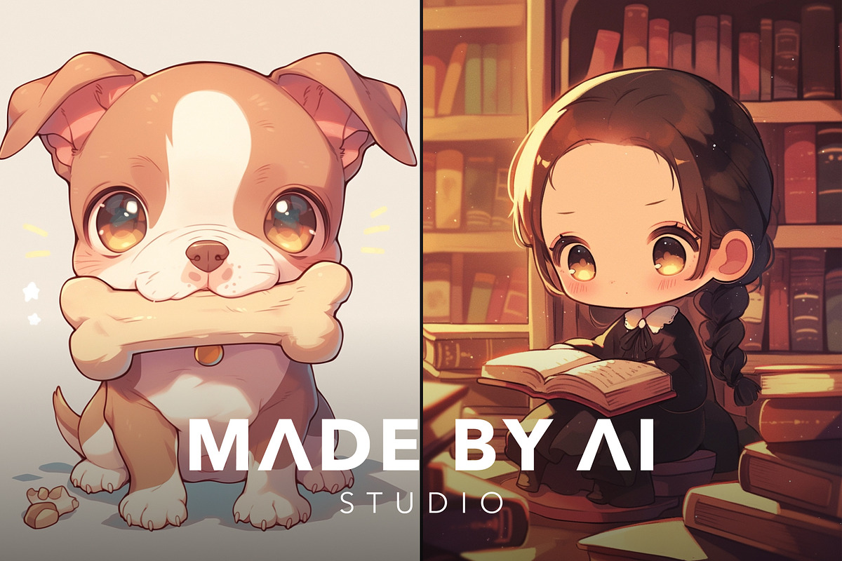 50 Kawaii Chibi Midjourney Prompts, an Object Graphic by MadeByAI Studio (Photo 3 of 5)