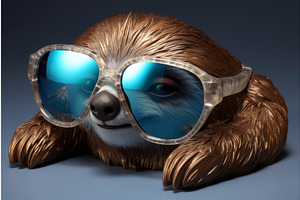 Cheerful Sloth Summer Sunglasses