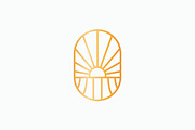 Abstract Dawn Logo Linear Gold, a Branding & Logo Template by Signatoro (Thumbnail 2 of 3)
