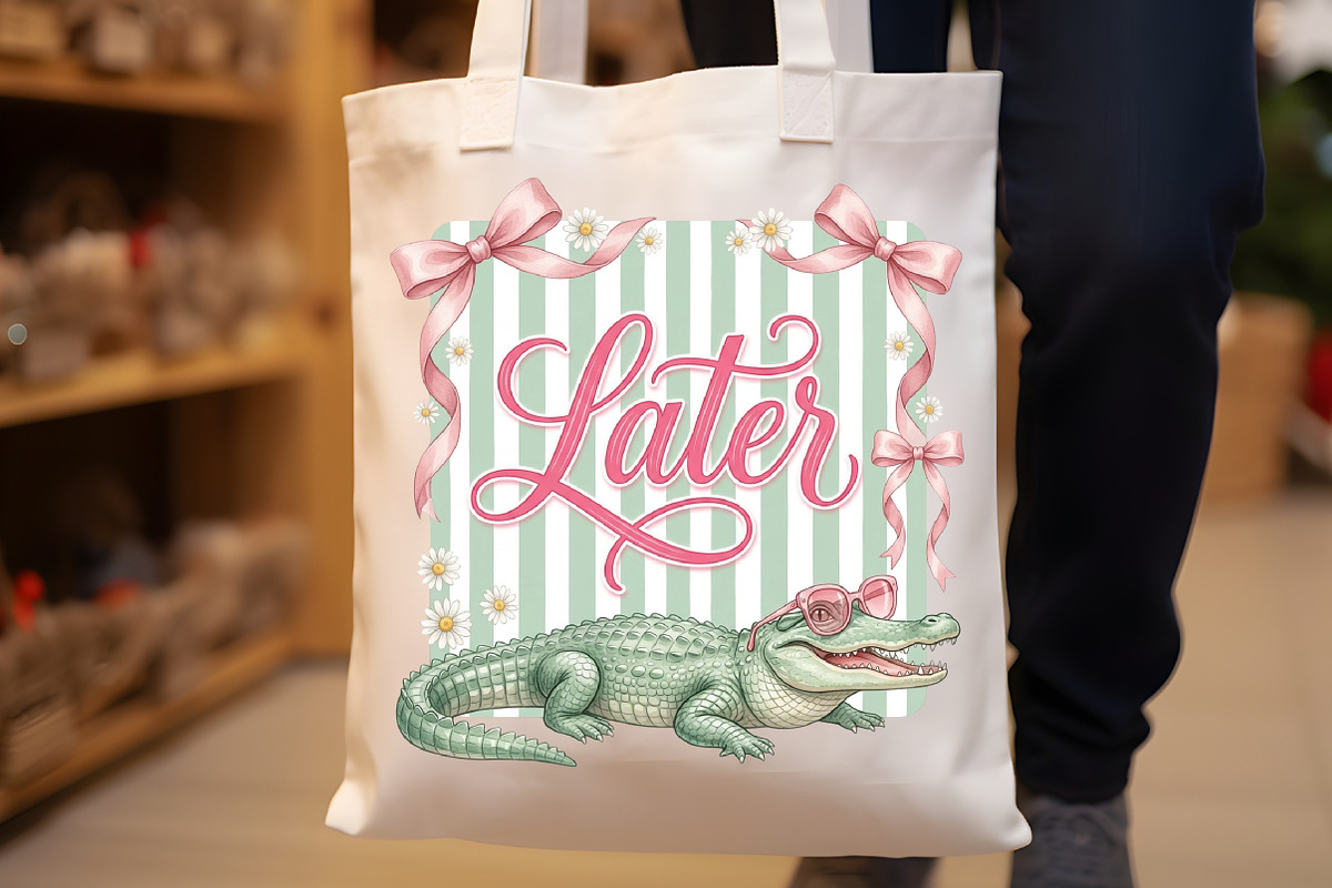 Later Gator Coquette Preppy Striped, a Work Illustration by Sublimation Artist (Photo 8 of 9)