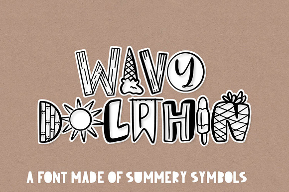 Wavy Dolphin - A Symbol Summer Font preview 8