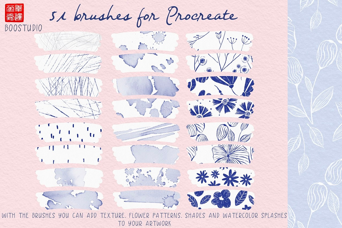 Procreate Texture and Stamp Brushes, a Brush Add-On by BooStudio (Photo 9 of 10)