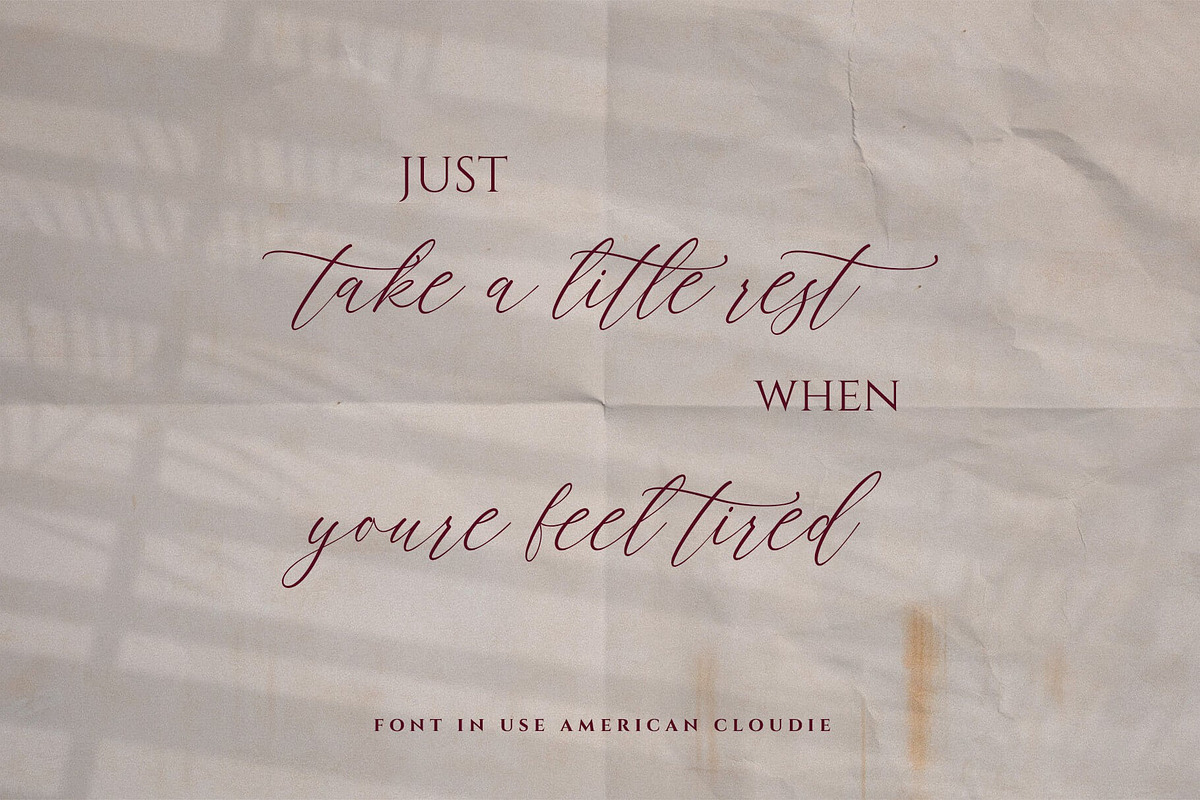 American Cloudie Font, a Script Font by Koplexs Studio (Photo 7 of 10)